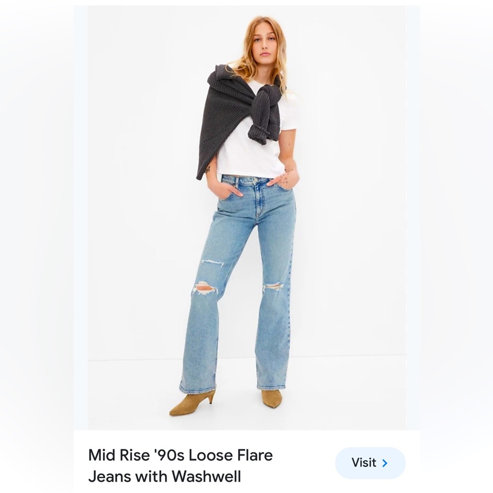 High rise cotton 90s loose jeans